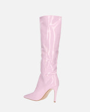 LOLY - stivale con tacco in glassy violetto