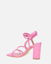 MARISOL - sandali con tacco rosa con lacci