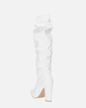 JONITTA - stivale alto con tacco bianco