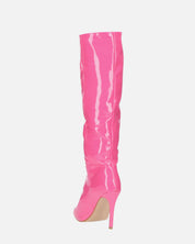 LOLY - stivale con tacco in glassy fuchsia