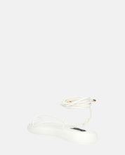 LACEY - sandali infradito bassi bianchi con lacci