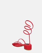 NATALIYA - sandali bassi rossi con spirale