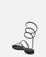 DOMINIKA - tacchi bassi neri con gemme e spirale.