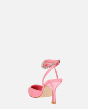 DORIS - scarpe con tacco il lycra rosa chiaro e gemme sul cinturino