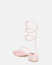 NATALIYA - sandales rosee plates à spirale
