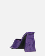 BUKET - sandali con tacco viola coccodrillo