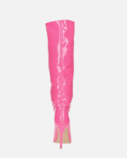 LOLY - stivale con tacco in glassy fuchsia