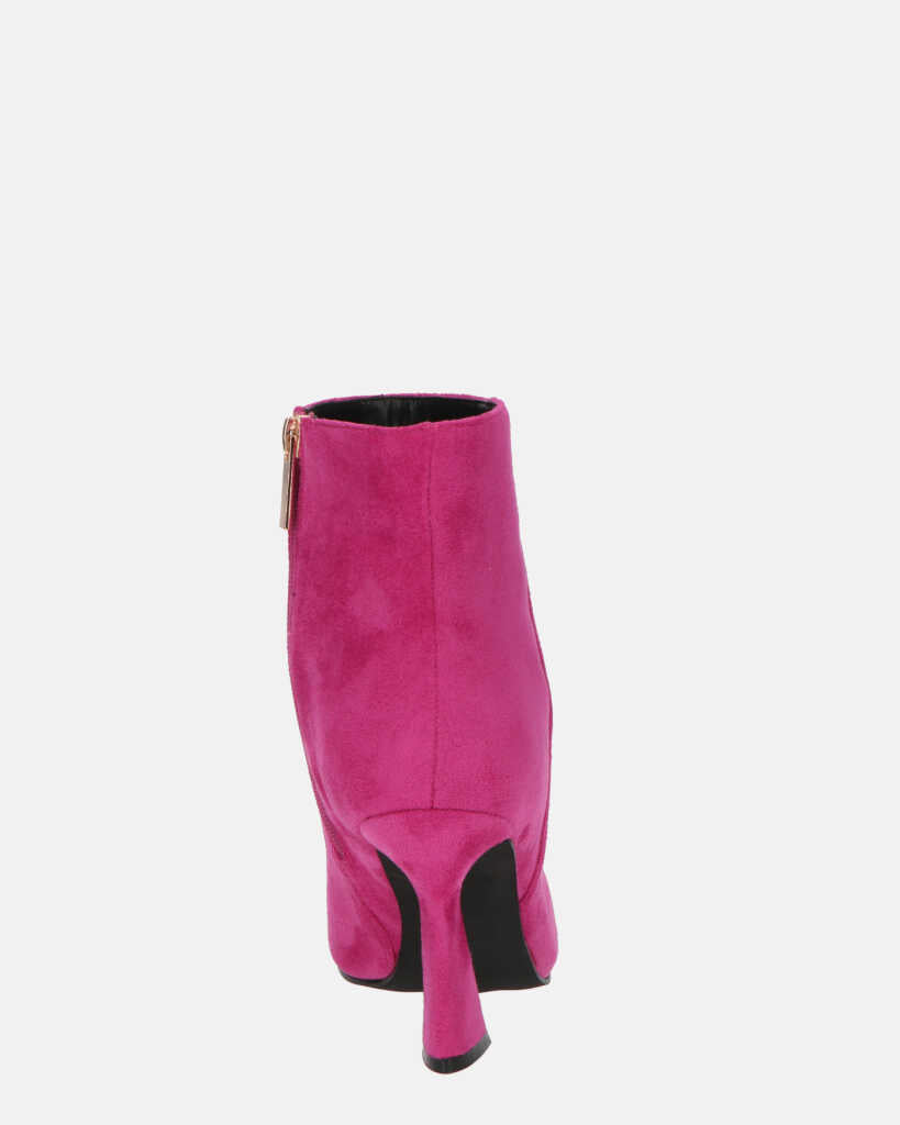 SMILLA - stivaletti in camoscio fucsia con cerniera