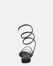 DOMINIKA - tacchi bassi neri con gemme e spirale.