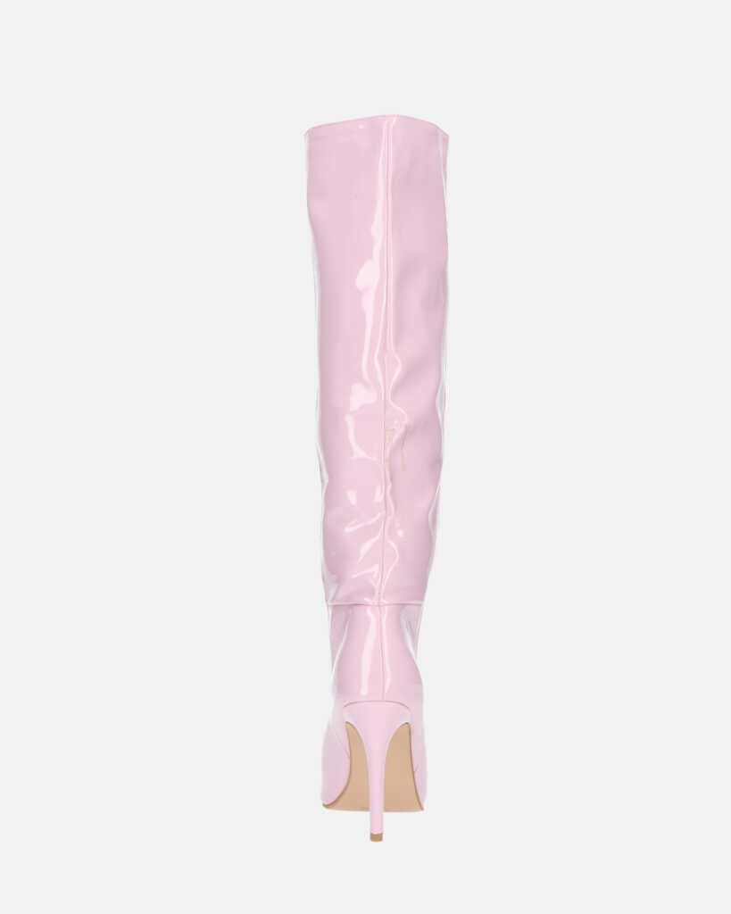 LOLY - stivale con tacco in glassy violetto