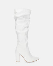 JONITTA - stivale alto con tacco bianco