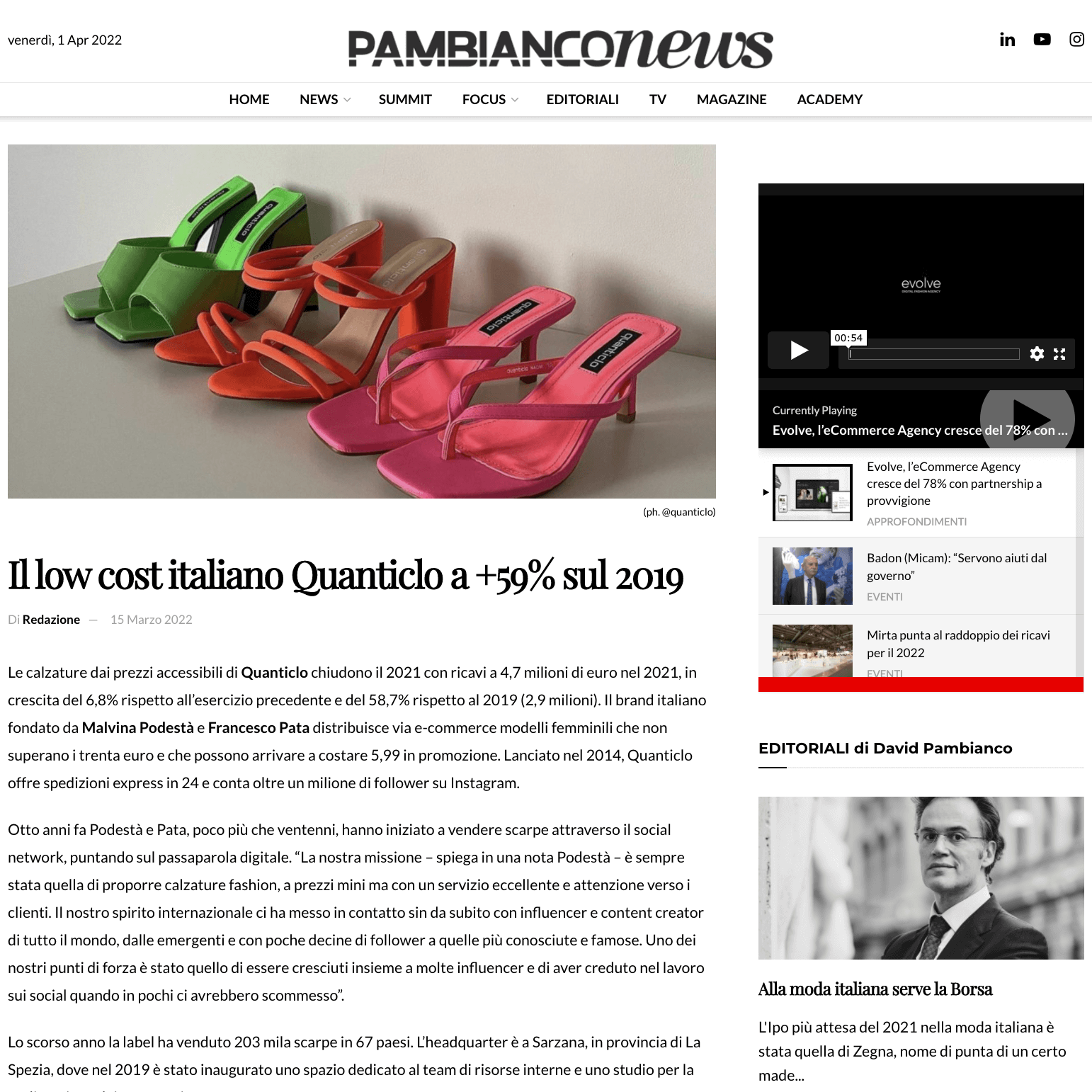 PAMBIANCONEWS - Il low cost italiano Quanticlo a +59% sul 2019