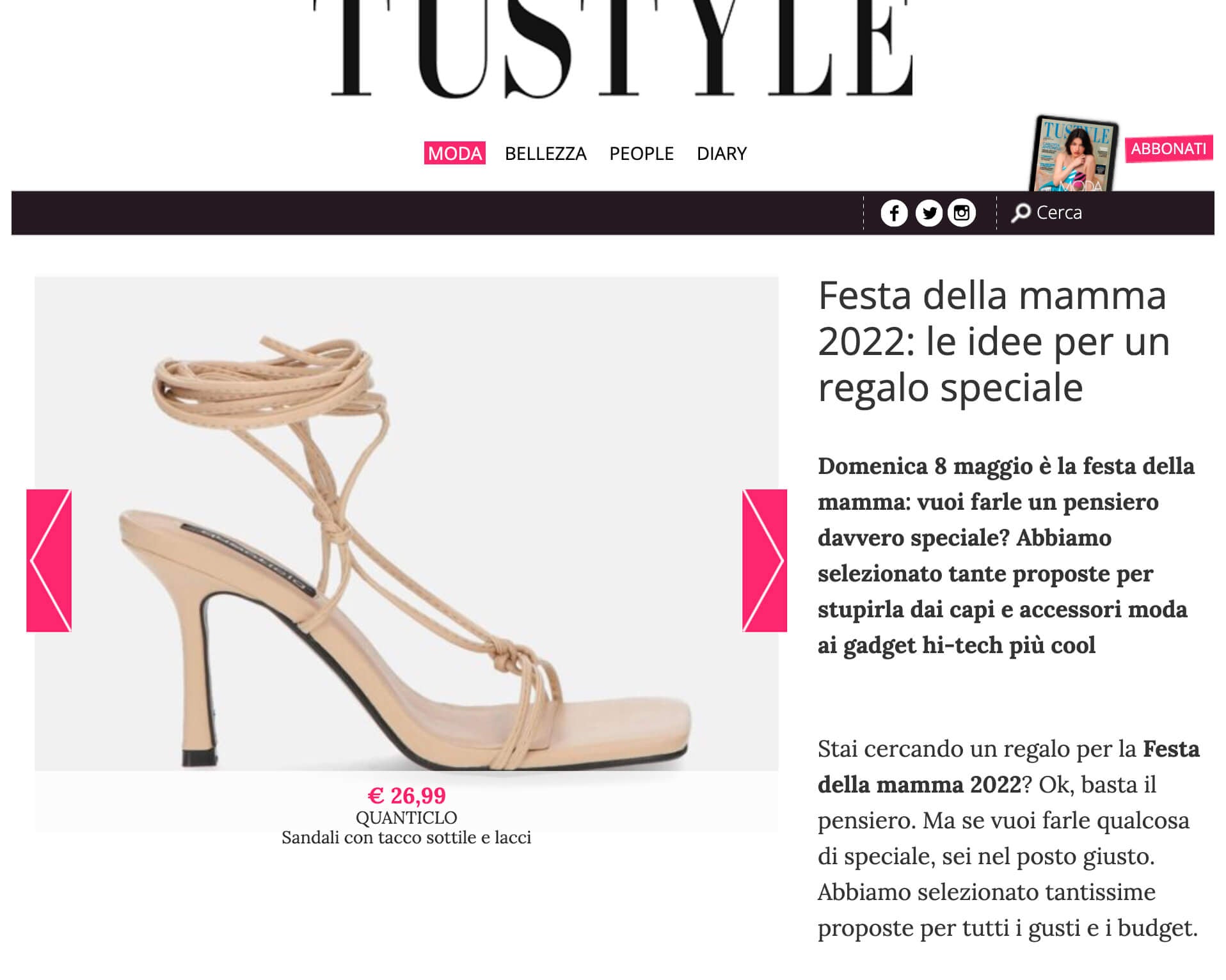 TU STYLE - Festa della mamma 2022: le idee per un regalo speciale
