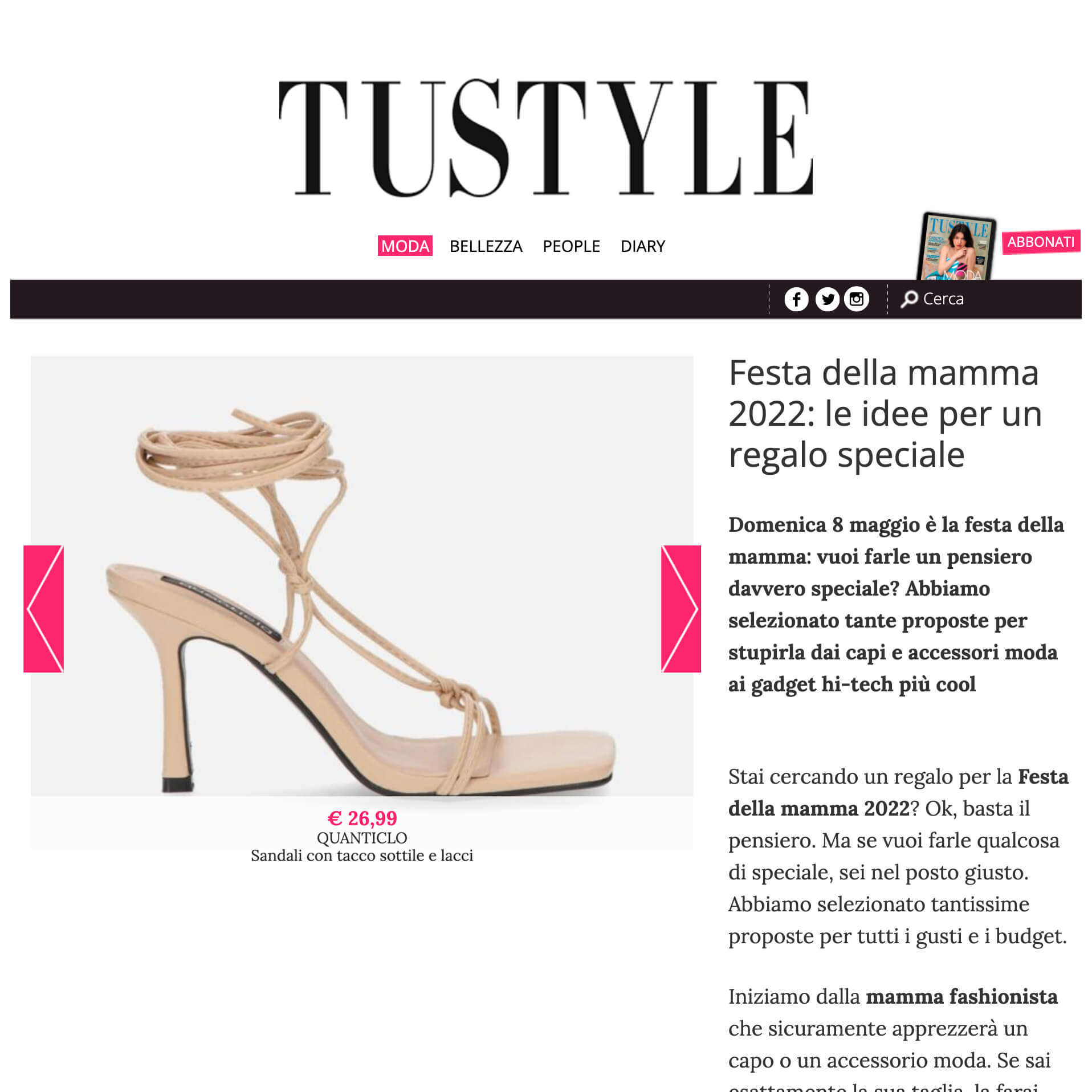 TU STYLE - Festa della mamma 2022: le idee per un regalo speciale