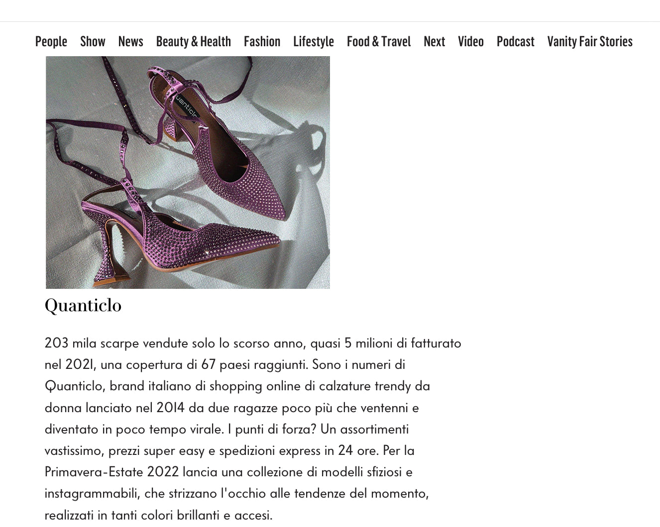 VANITY FAIR -  Un assortimenti vastissimo, prezzi super easy e spedizioni express in 24 ore
