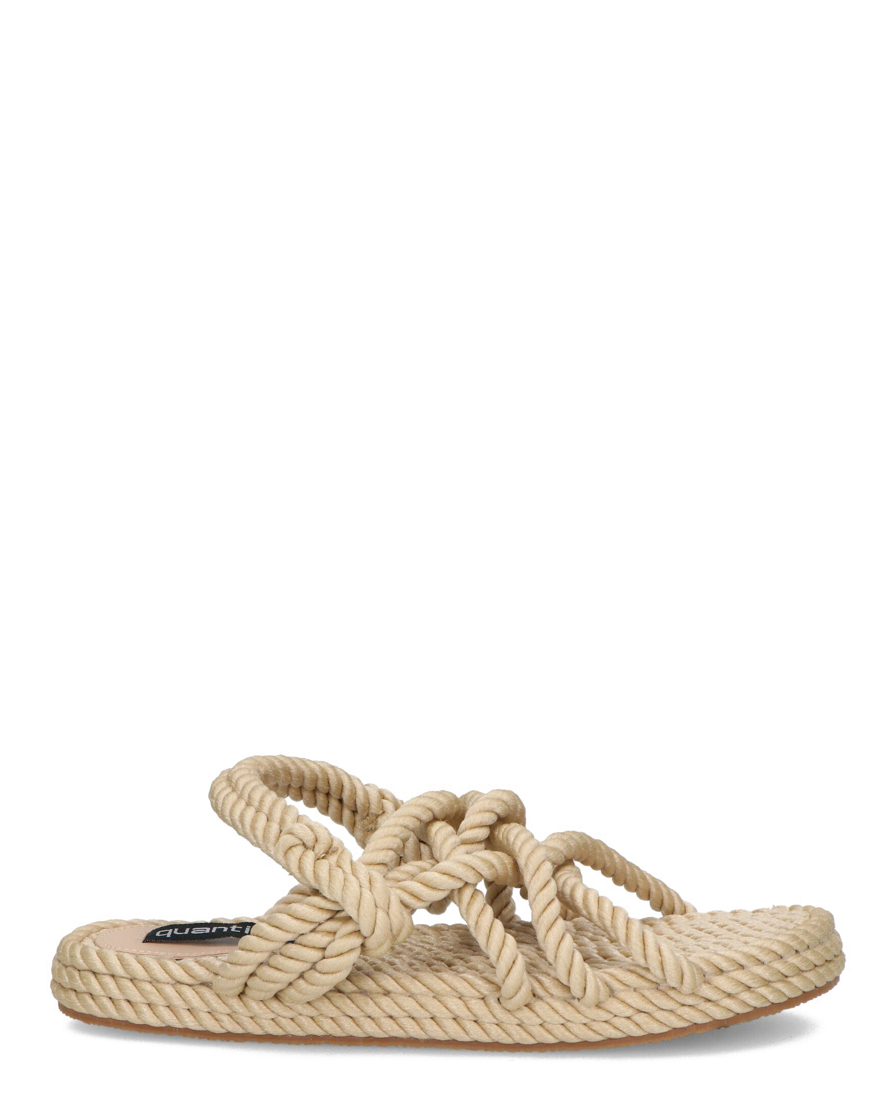 KATERYNA - sandali beige di corda intrecciata