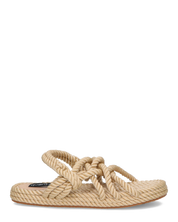 KATERYNA - sandali beige di corda intrecciata