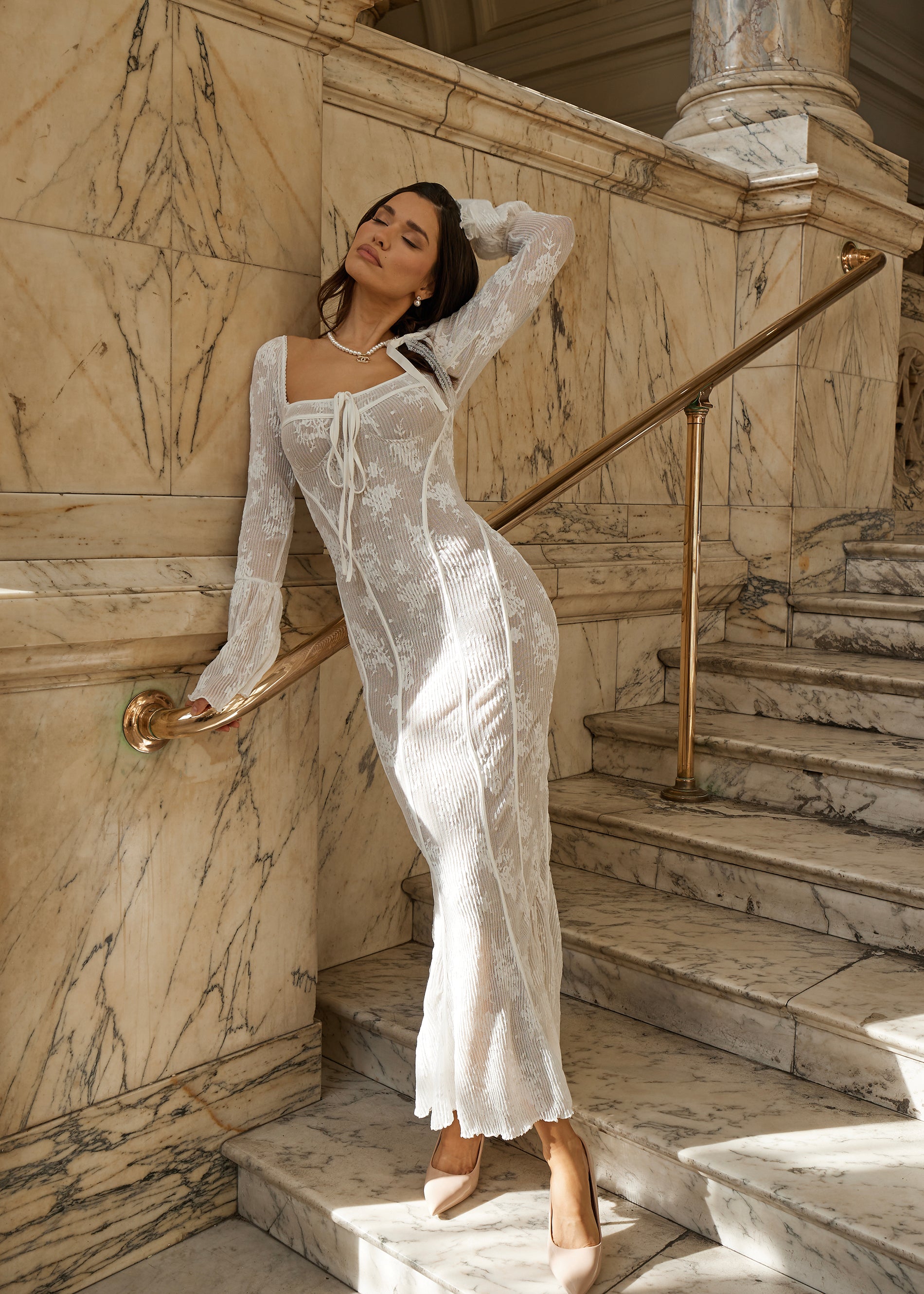 Outfit Abiti In Pizzo Sangallo Vestito Midi Vestito Pizzo Sangallo