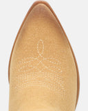 SIRIA - camperos beige in camoscio con decorazioni sul gambale