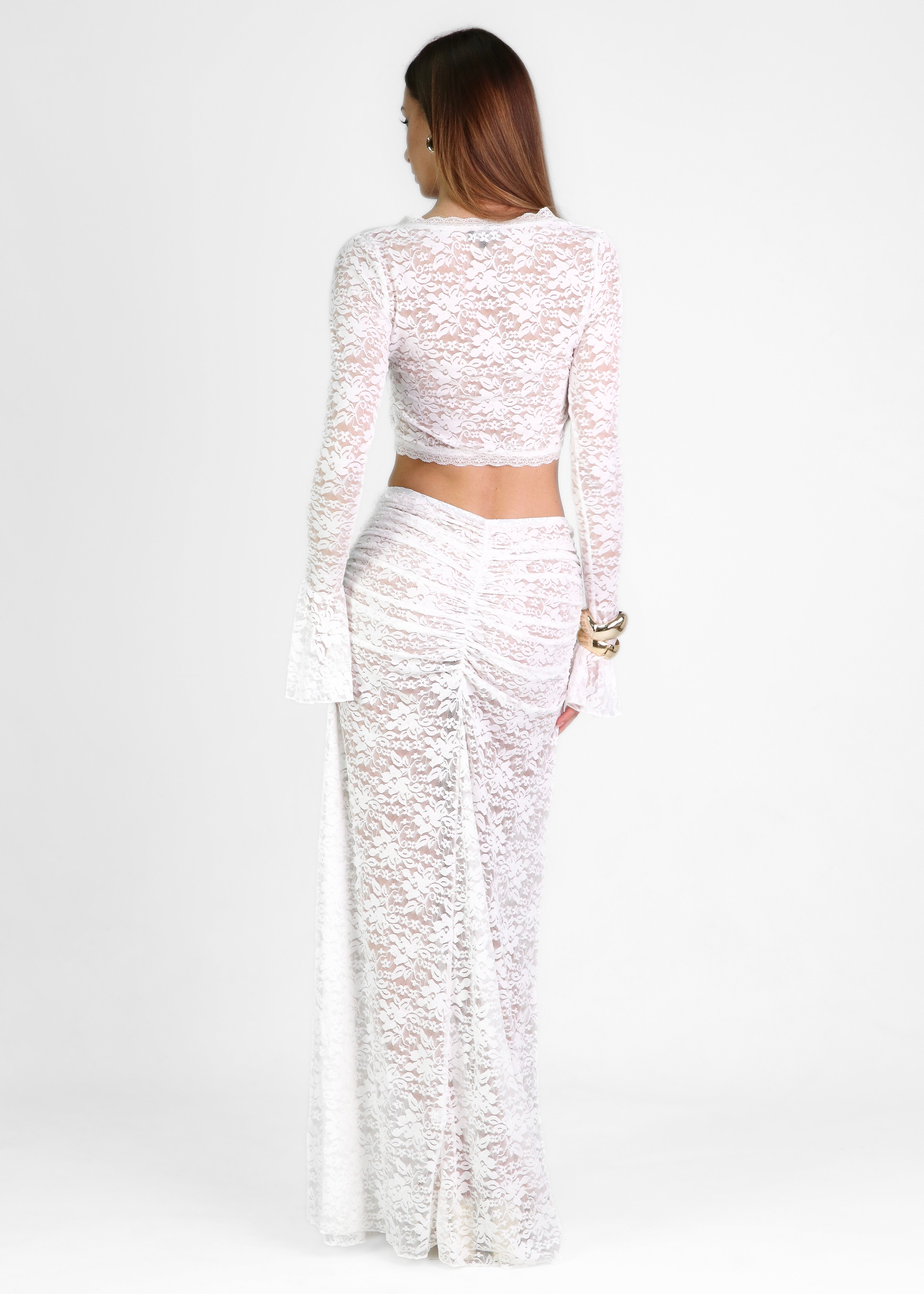 AMARA - set co-ord in pizzo bianco