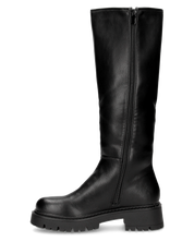 ALICE - stivale alto nero stile anfibio con doppia zip e suola carrarmato