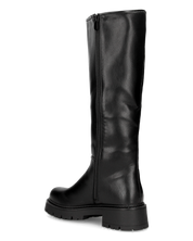 ALICE - stivale alto nero stile anfibio con doppia zip e suola carrarmato