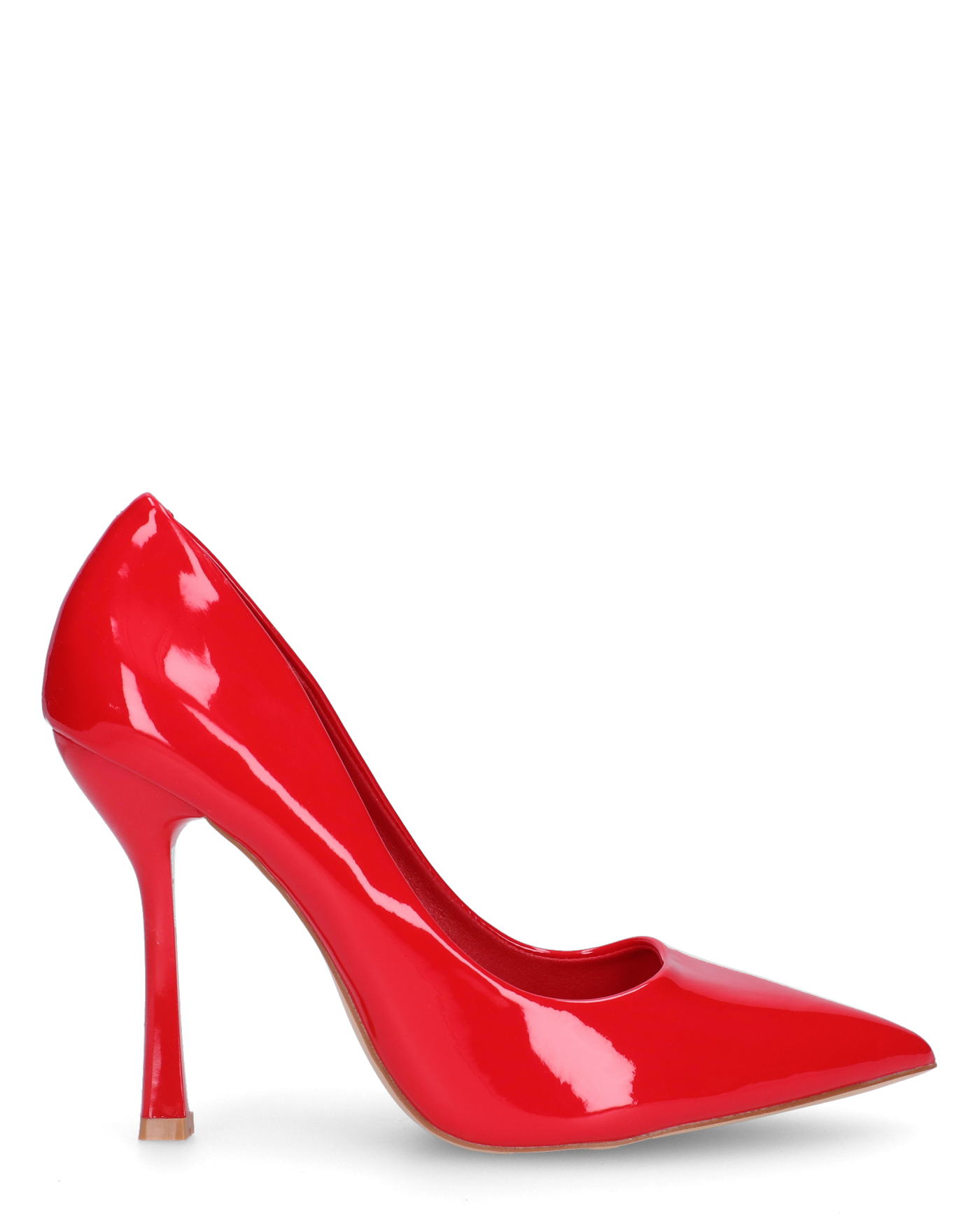 ALINA - décolleté in glassy rosso con tacco a spillo