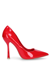 ALINA - décolleté in glassy rosso con tacco a spillo