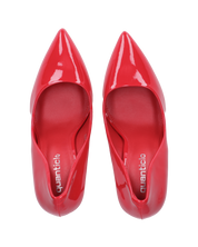 ALINA - décolleté in glassy rosso con tacco a spillo