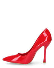 ALINA - décolleté in glassy rosso con tacco a spillo