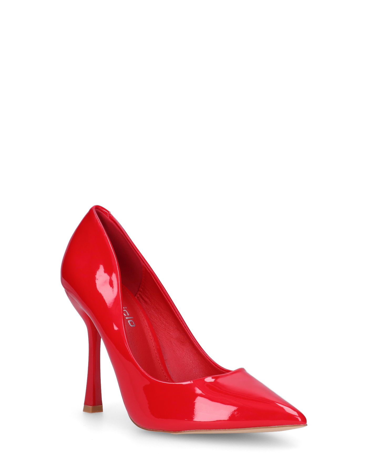 ALINA - décolleté in glassy rosso con tacco a spillo