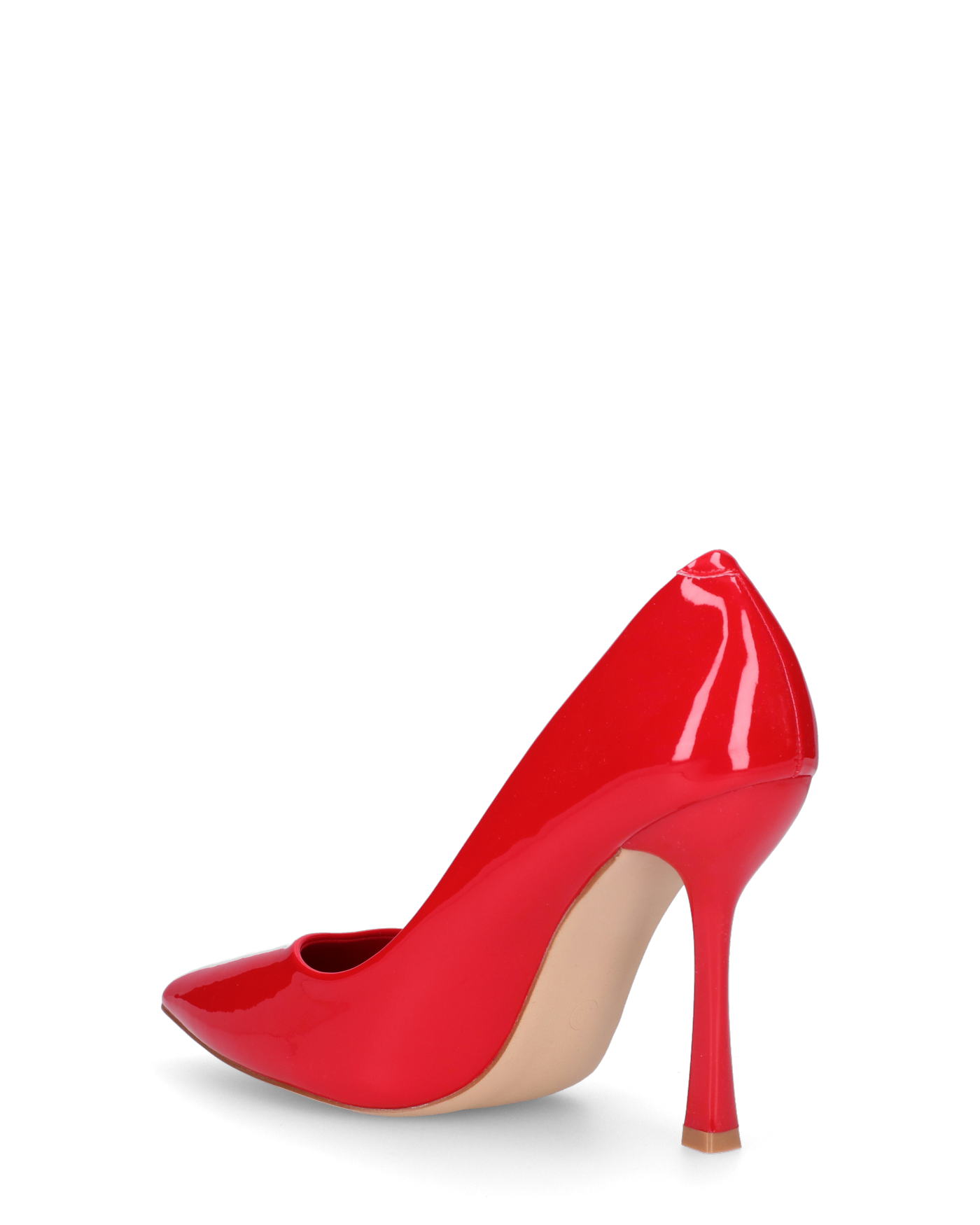 ALINA - décolleté in glassy rosso con tacco a spillo