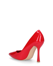 ALINA - décolleté in glassy rosso con tacco a spillo