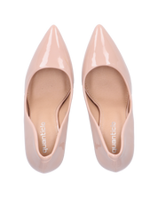 ALINA - décolleté in glassy beige con tacco a spillo