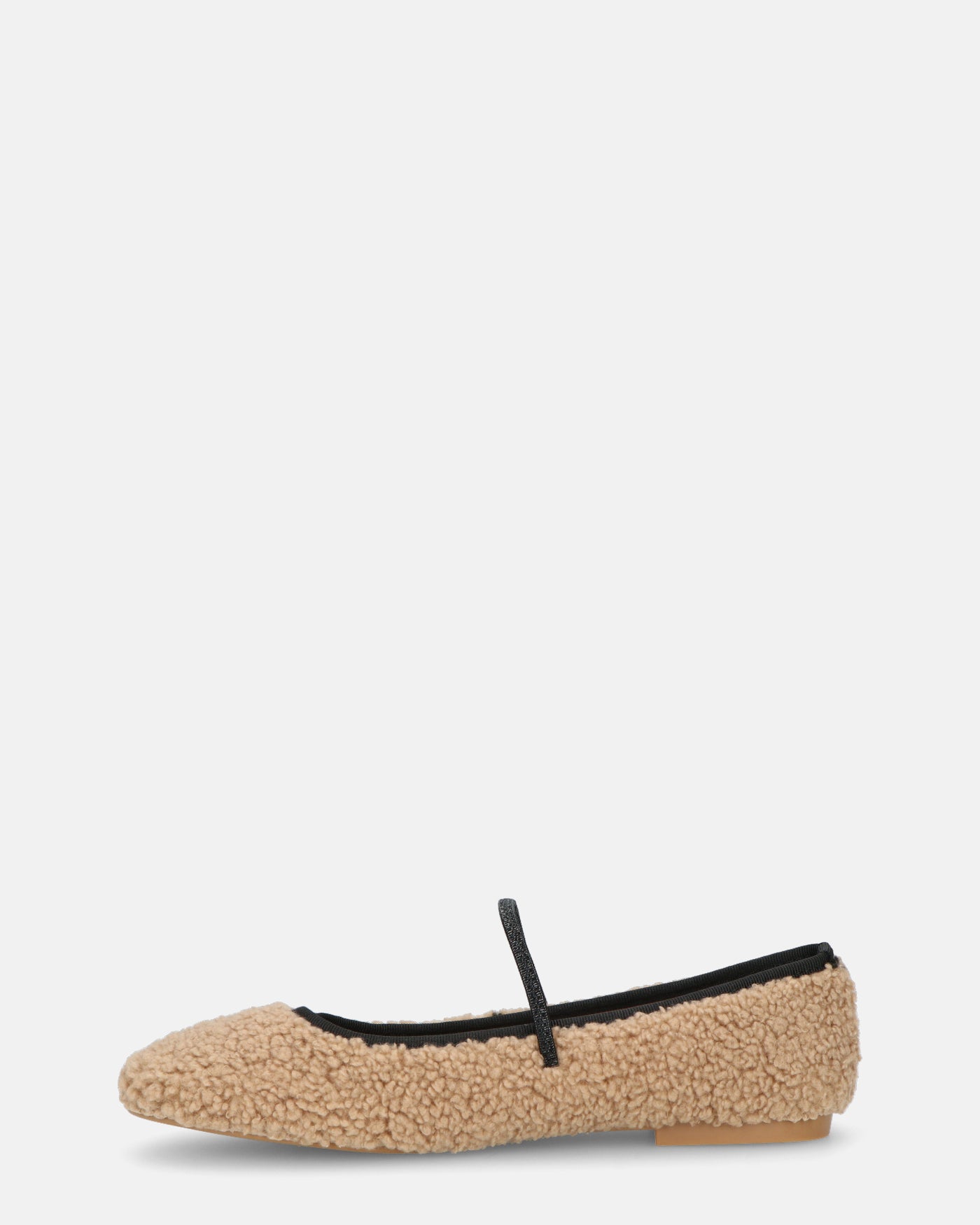 ALISSA - ballerine beige chiaro effetto peluche con suola beige