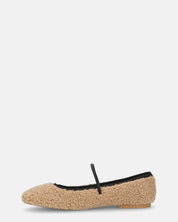 ALISSA - ballerine beige chiaro effetto peluche con suola beige