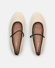 ALISSA - ballerine beige chiaro effetto peluche con suola beige