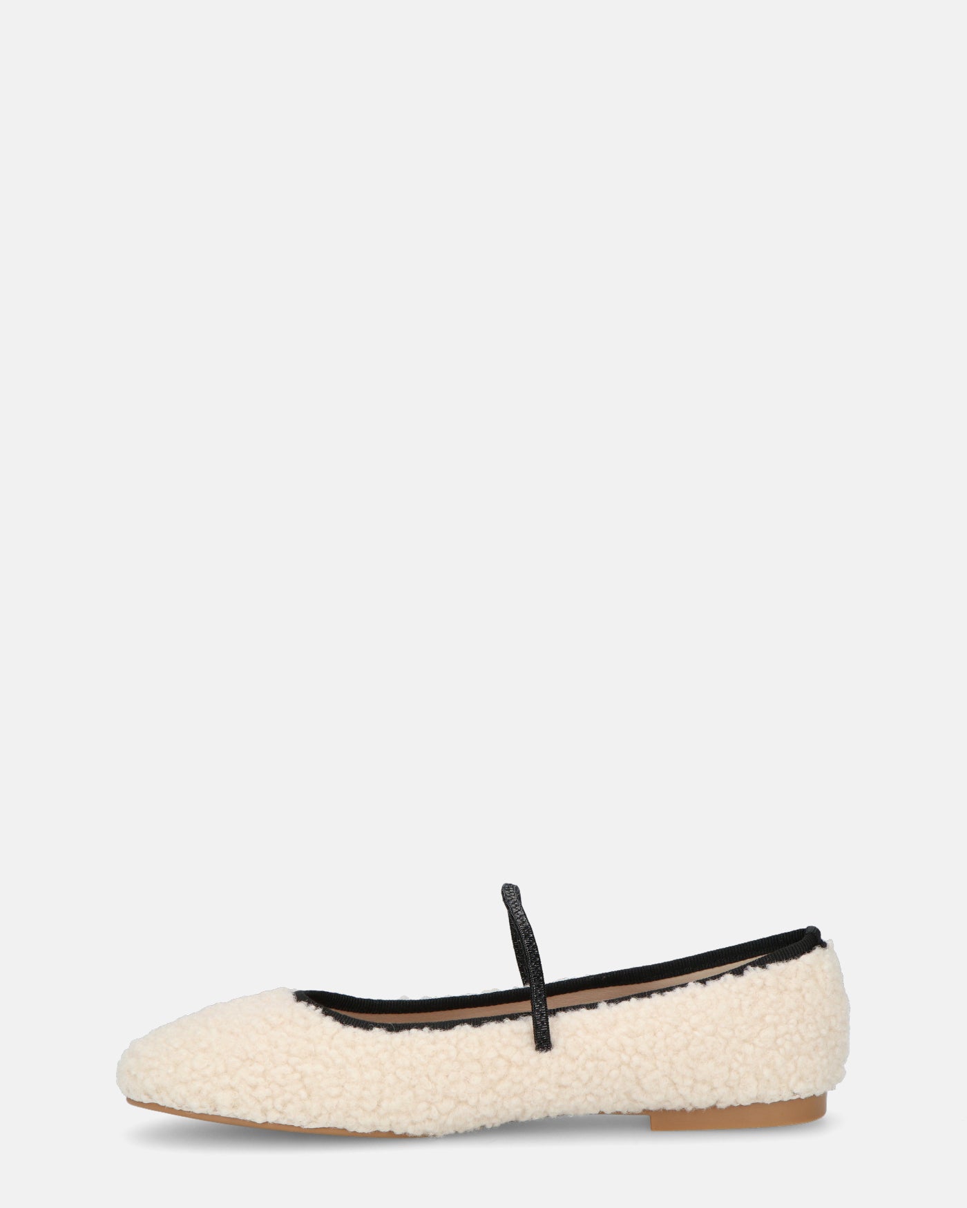 ALISSA - ballerine beige chiaro effetto peluche con suola beige
