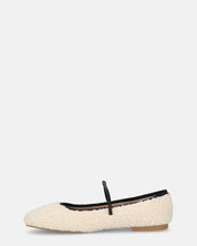 ALISSA - ballerine beige chiaro effetto peluche con suola beige