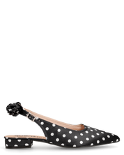 ANDY - décolleté neri a pois con fiocco