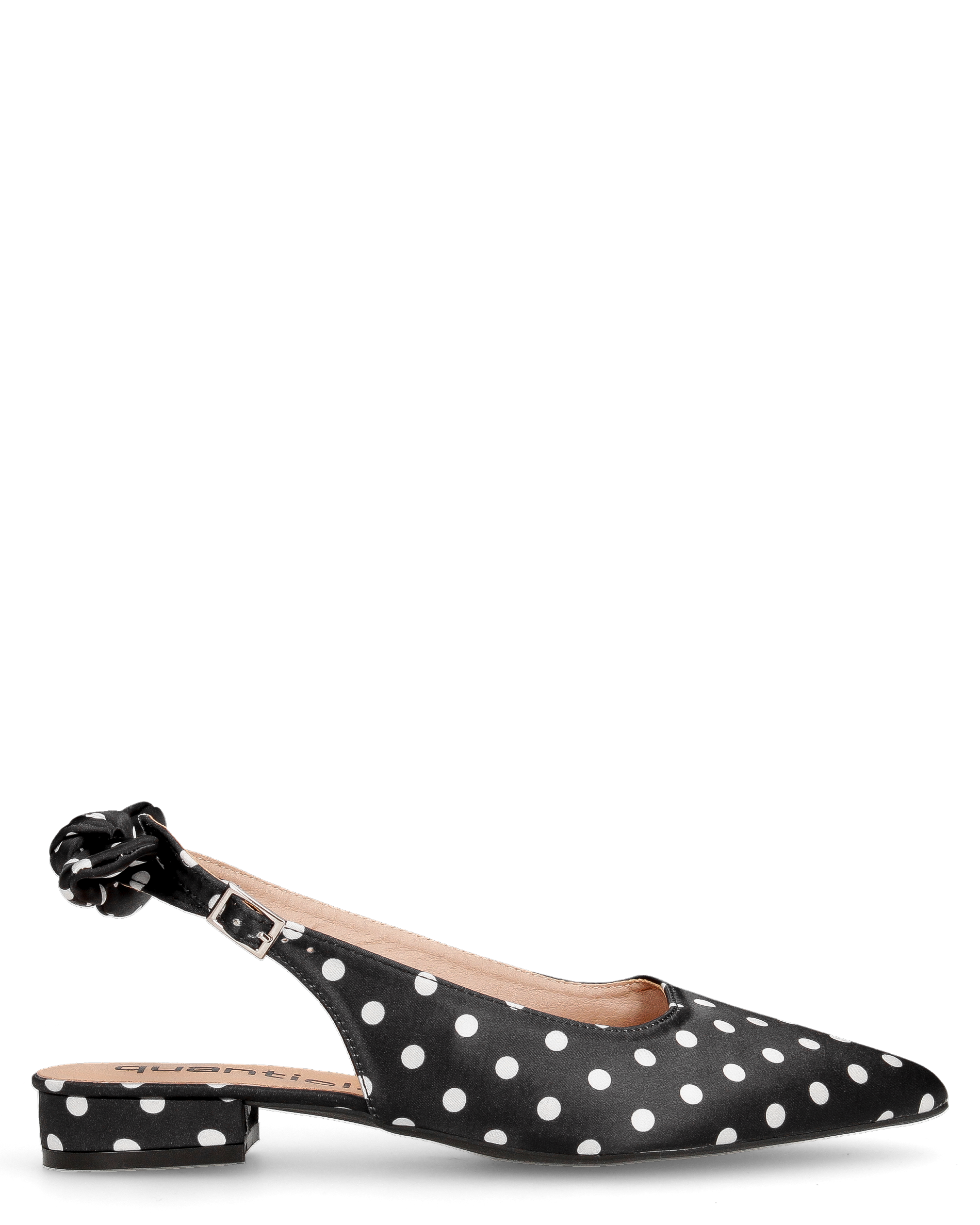 ANDY - décolleté neri a pois con fiocco