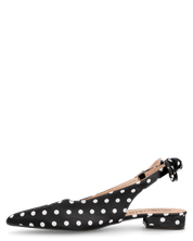 ANDY - décolleté neri a pois con fiocco