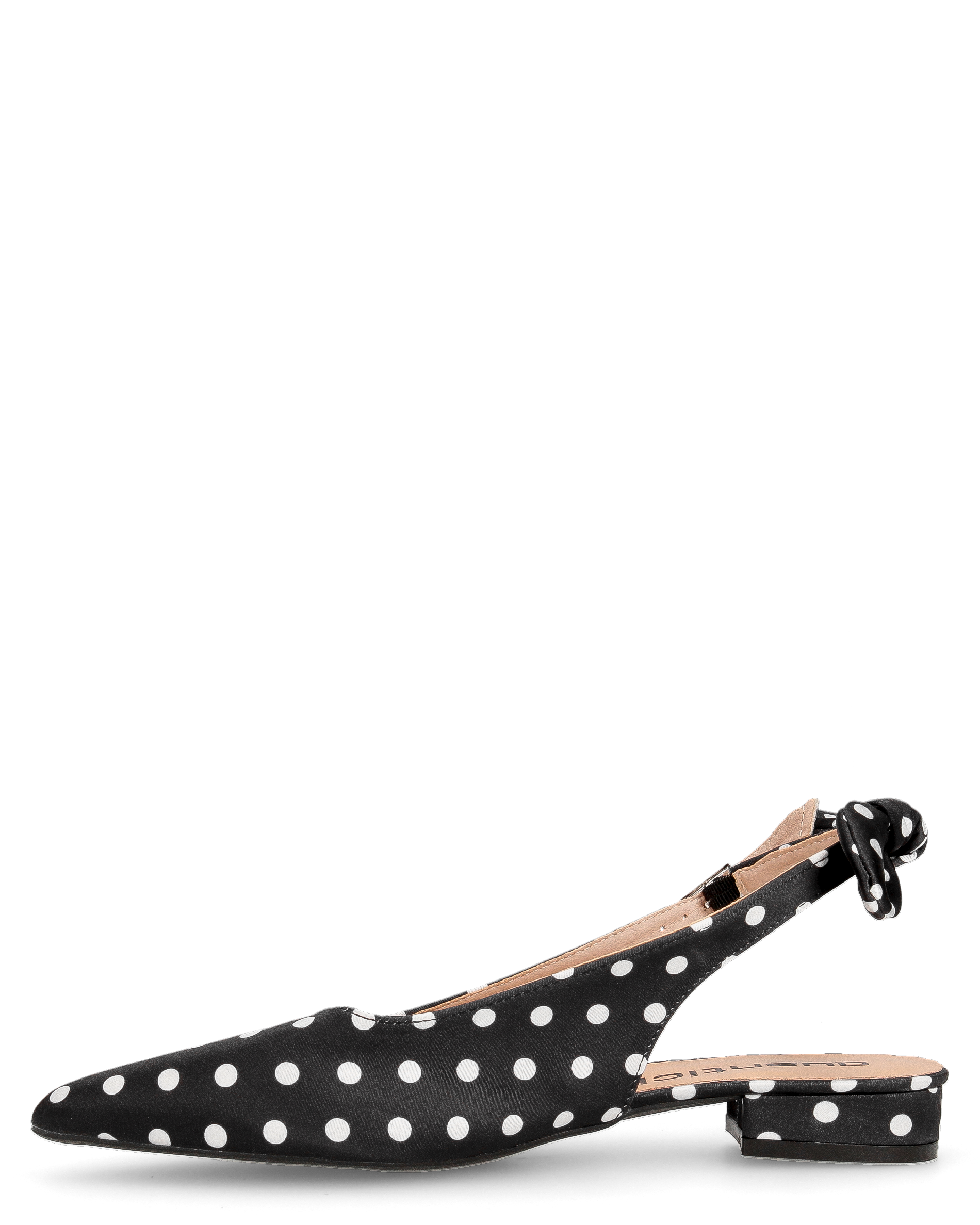 ANDY - décolleté neri a pois con fiocco