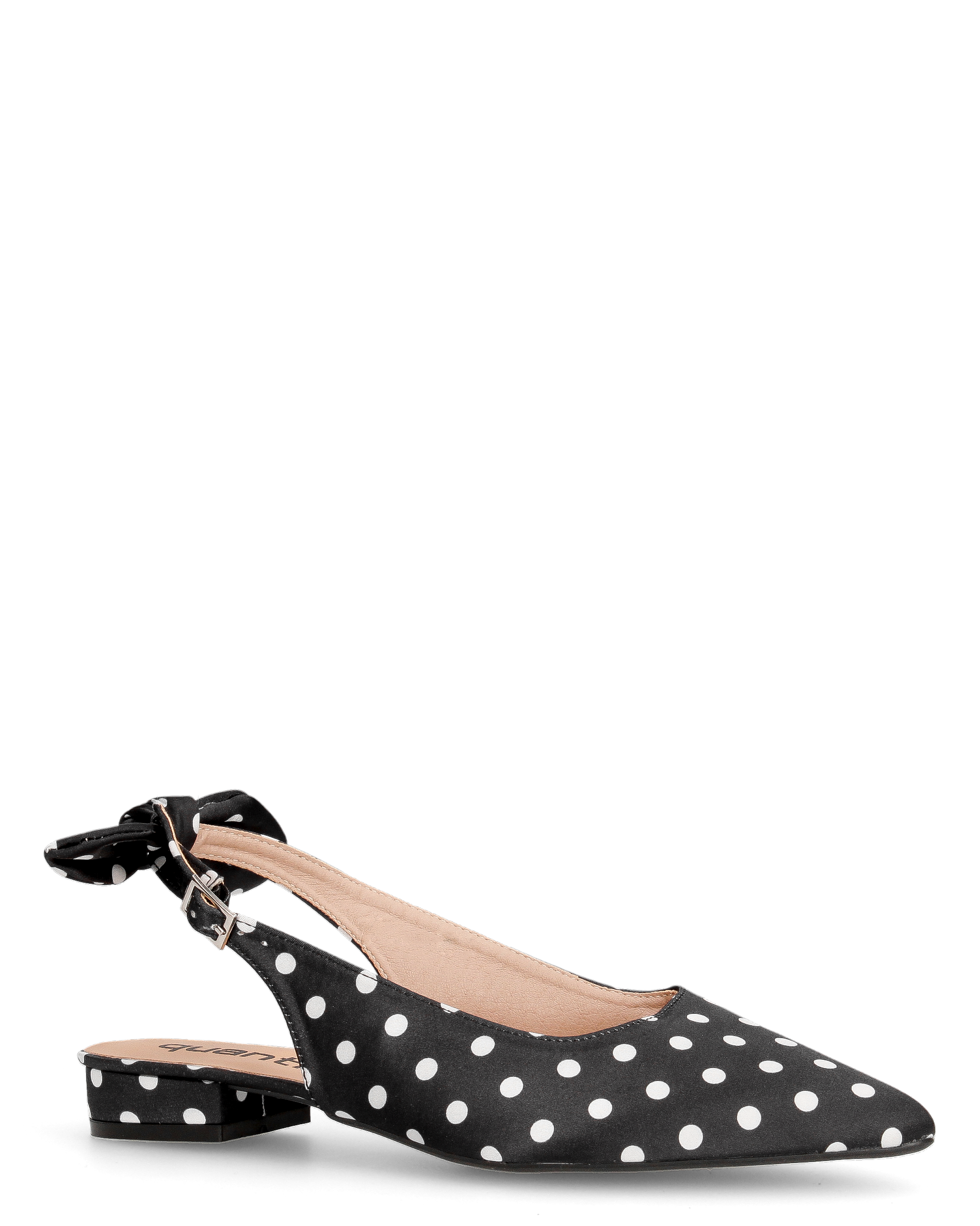 ANDY - décolleté neri a pois con fiocco