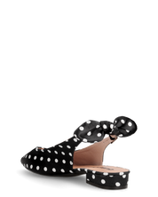 ANDY - décolleté neri a pois con fiocco