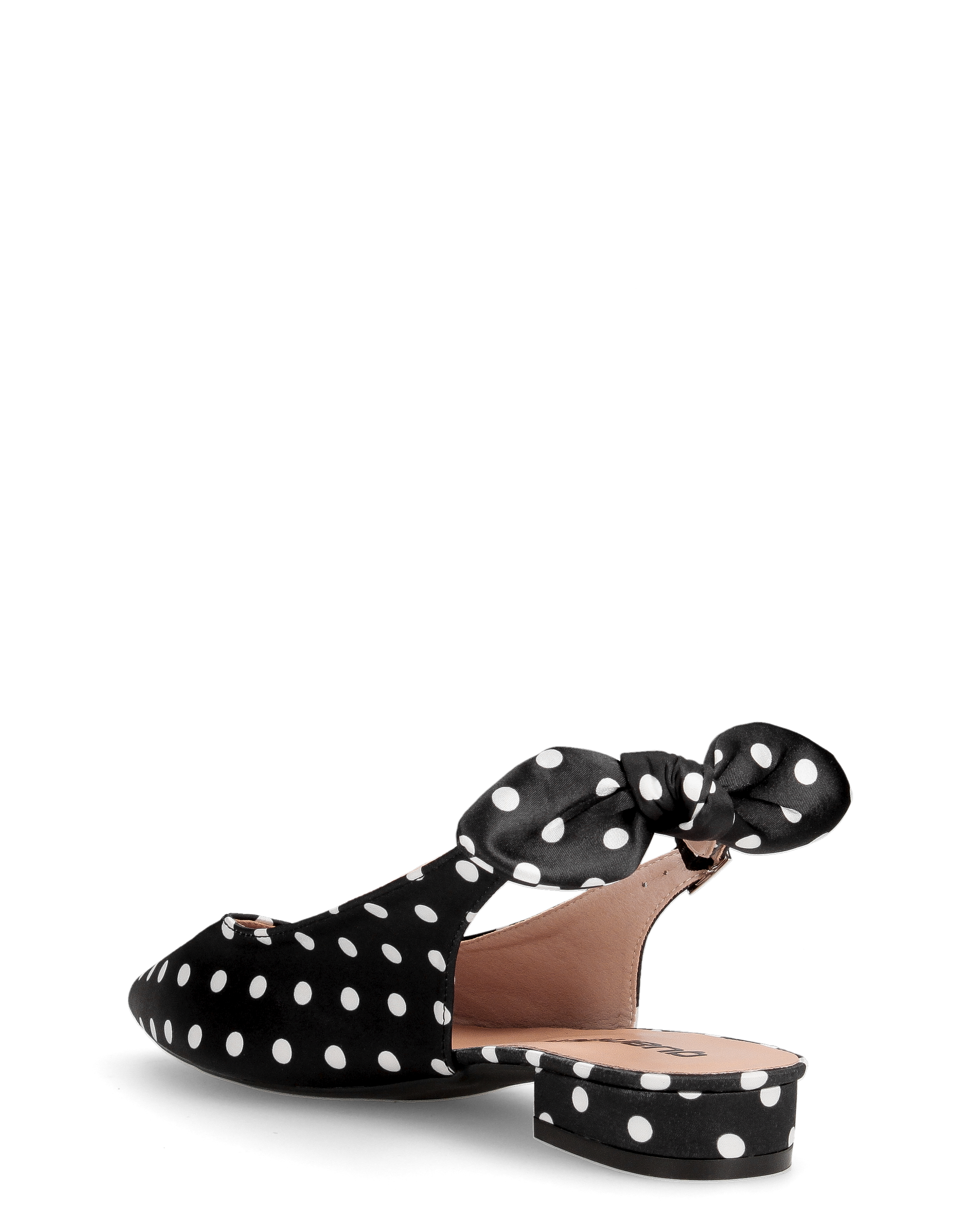 ANDY - décolleté neri a pois con fiocco