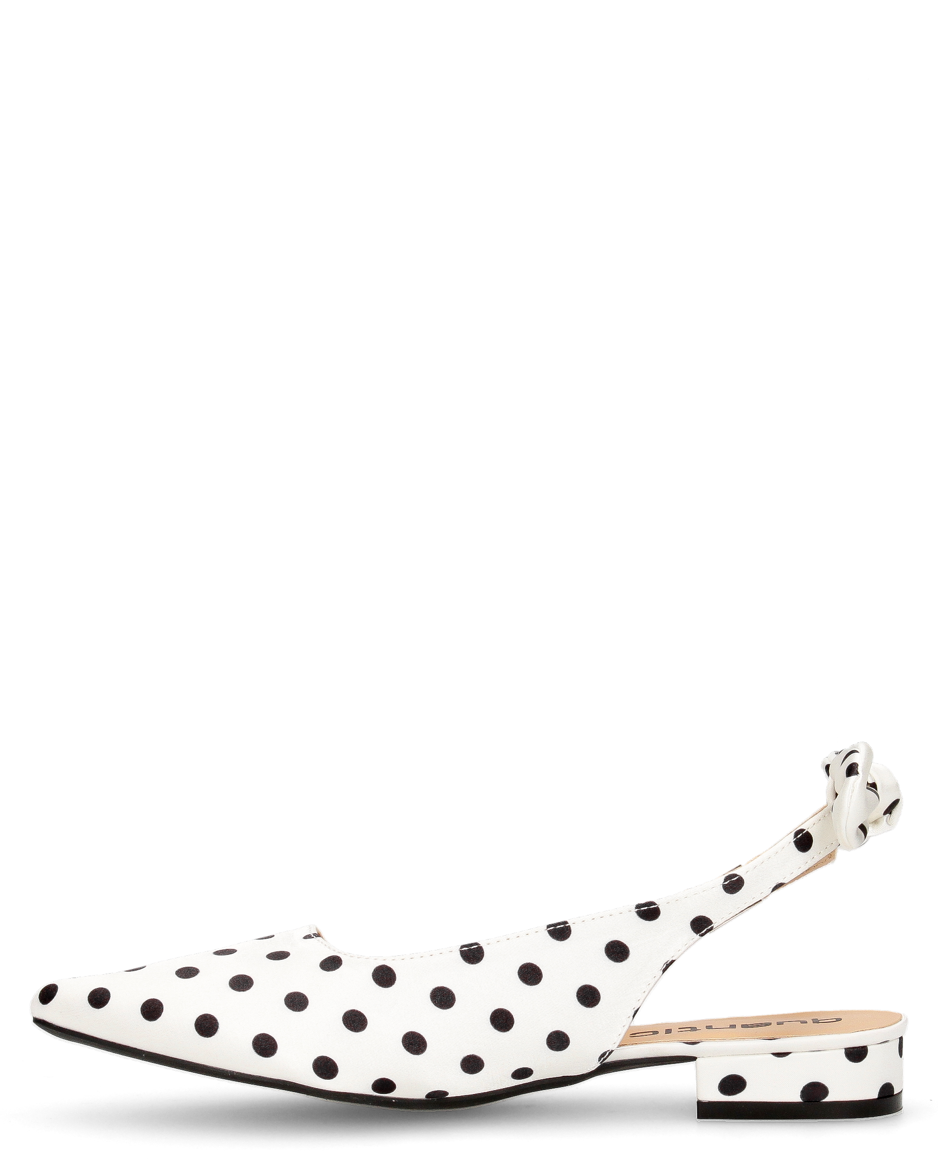 ANDY - décolleté bianchi a pois con fiocco