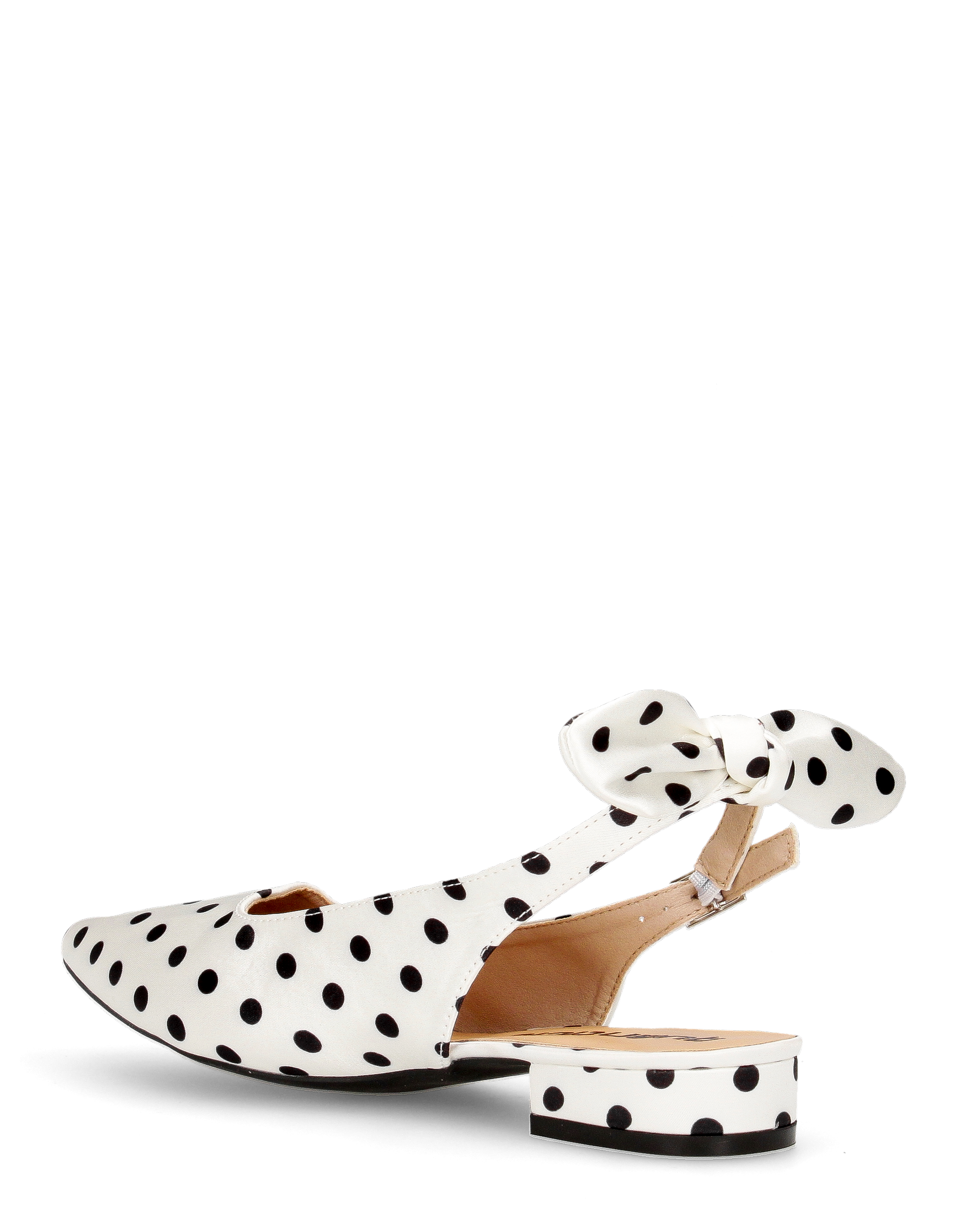 ANDY - décolleté bianchi a pois con fiocco