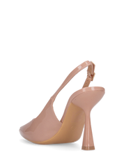 ANETTE - décolleté in glassy beige con cinturino regolabile