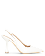 ANETTE - décolleté in glassy bianco con cinturino regolabile